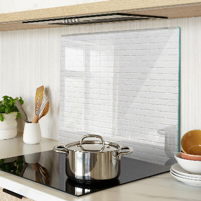 Glass kitchen board Brick wall
