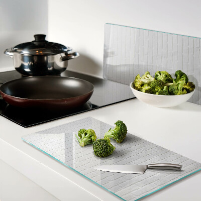 Glass kitchen board Brick wall