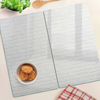 Glass kitchen board Brick wall