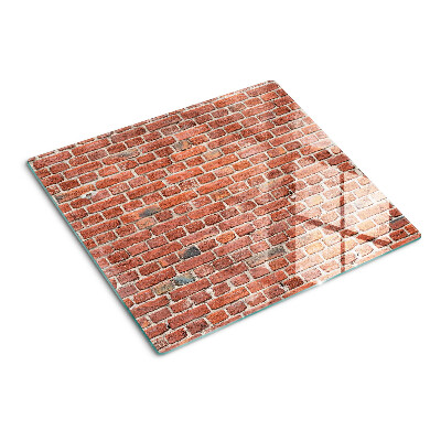 Glass kitchen board Brick wall