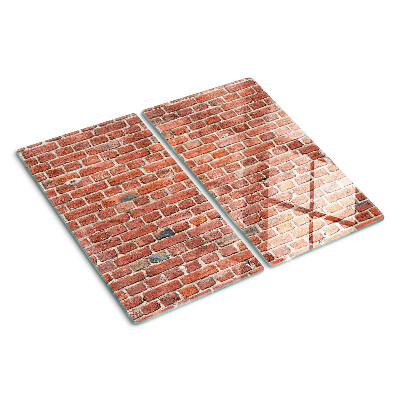 Glass kitchen board Brick wall