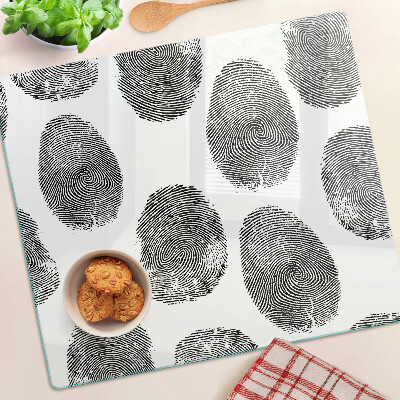 Glass kitchen board Fingerprints