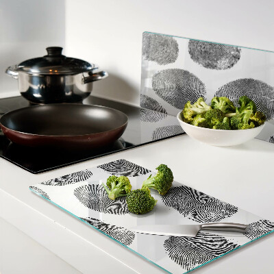 Glass kitchen board Fingerprints