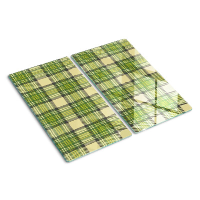 Glass chopping board Checkered motif