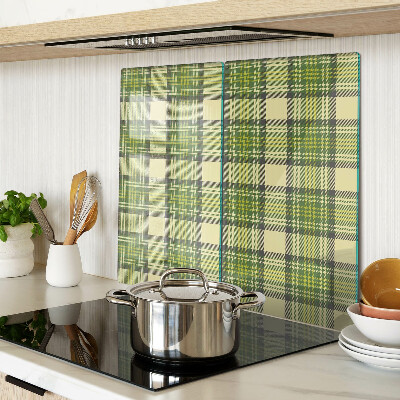 Glass chopping board Checkered motif