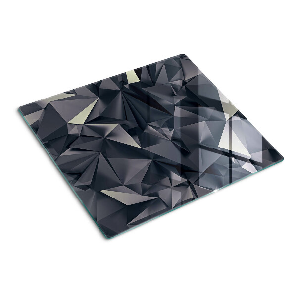Glass chopping board Geometry in shades of gray