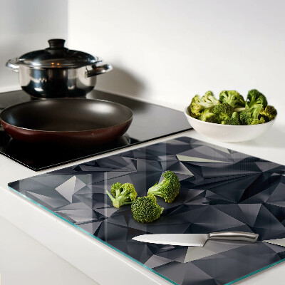 Glass chopping board Geometry in shades of gray