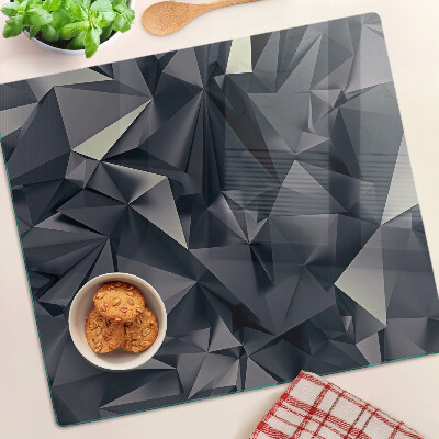 Glass chopping board Geometry in shades of gray