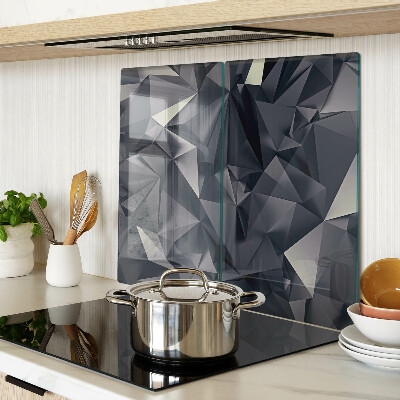 Glass chopping board Geometry in shades of gray