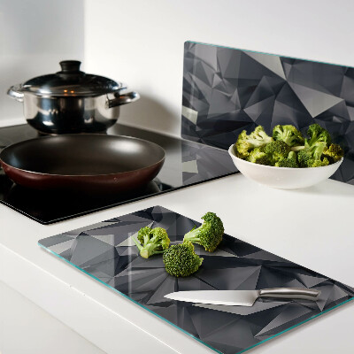 Glass chopping board Geometry in shades of gray