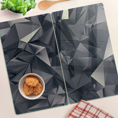 Glass chopping board Geometry in shades of gray