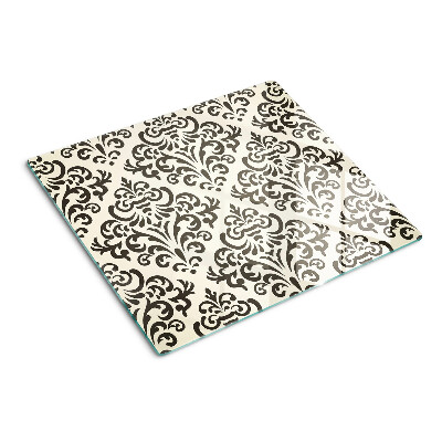 Glass chopping board Baroque style plant pattern