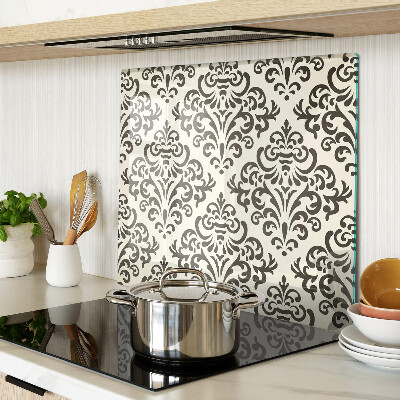 Glass chopping board Baroque style plant pattern