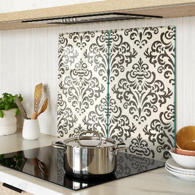 Glass chopping board Baroque style plant pattern