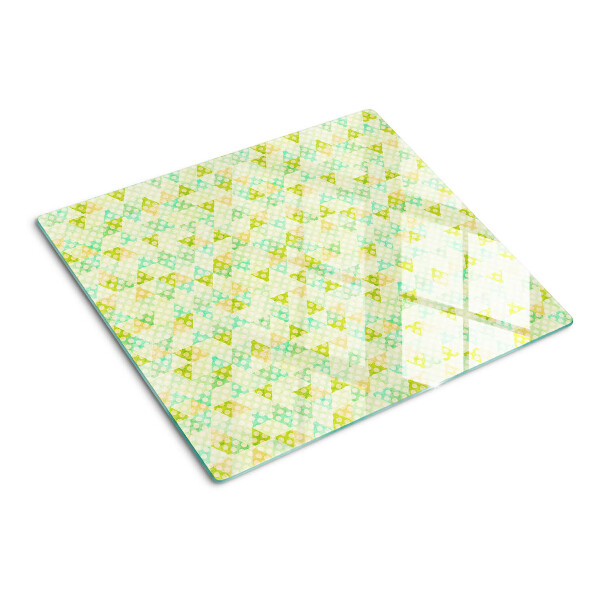 Glass kitchen board Geometry in pastel colors