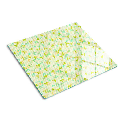 Glass kitchen board Geometry in pastel colors