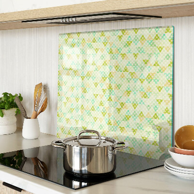 Glass kitchen board Geometry in pastel colors
