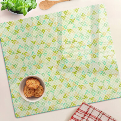 Glass kitchen board Geometry in pastel colors