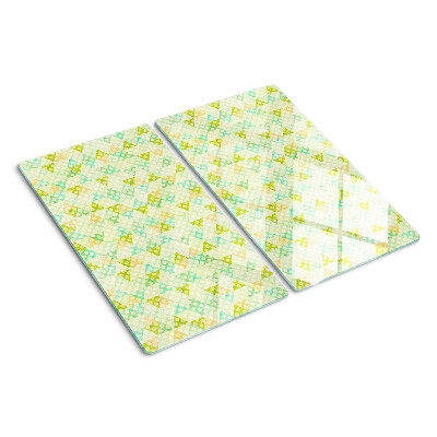 Glass kitchen board Geometry in pastel colors