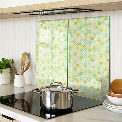 Glass kitchen board Geometry in pastel colors