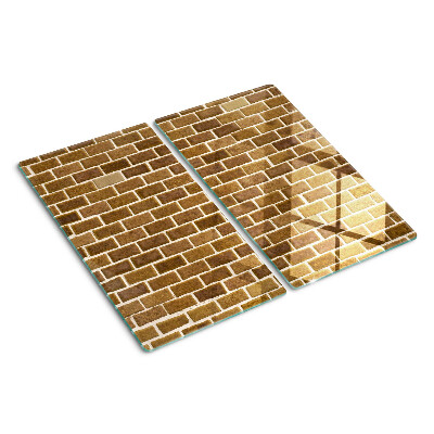 Glass chopping board Brick wall