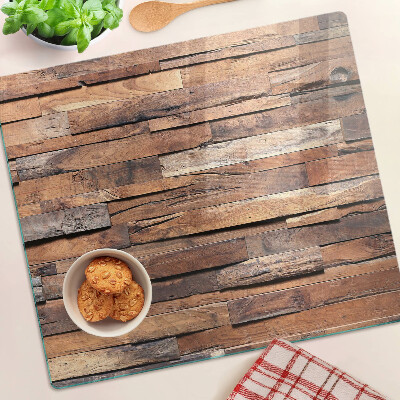 Glass chopping board Rustic style wooden board