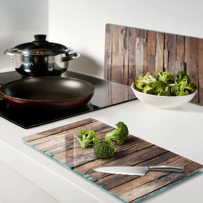 Glass chopping board Rustic style wooden board