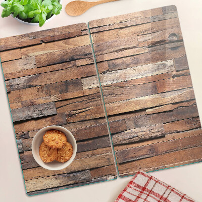 Glass chopping board Rustic style wooden board