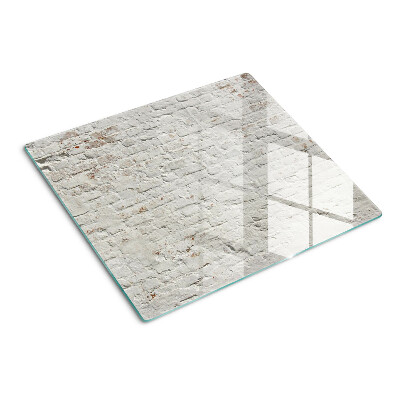 Glass kitchen board Brick wall in loft style