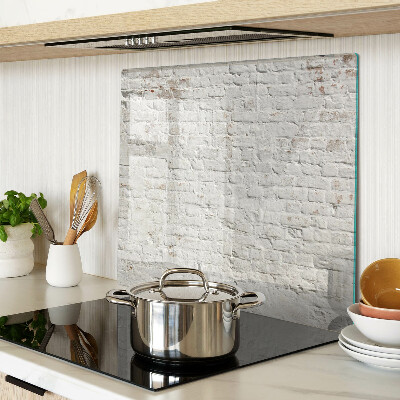 Glass kitchen board Brick wall in loft style