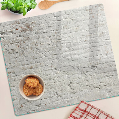 Glass kitchen board Brick wall in loft style