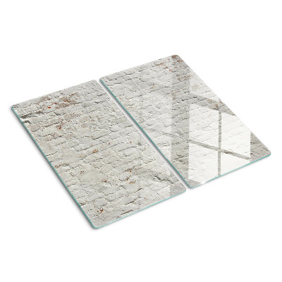 Glass kitchen board Brick wall in loft style