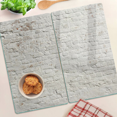 Glass kitchen board Brick wall in loft style