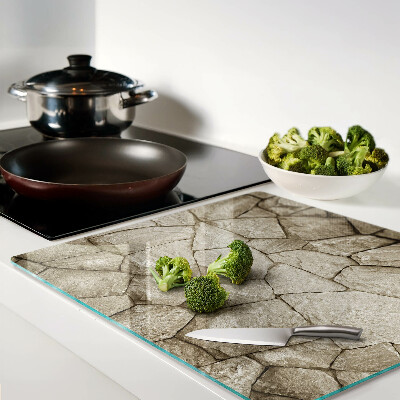 Glass kitchen board Stone mosaic in shades of brown