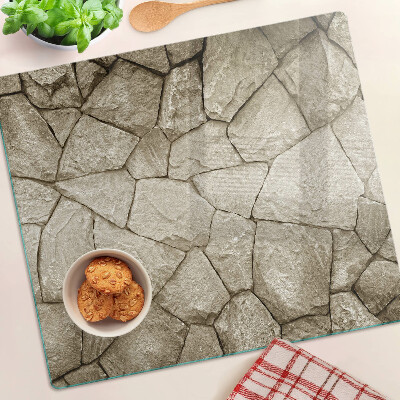 Glass kitchen board Stone mosaic in shades of brown