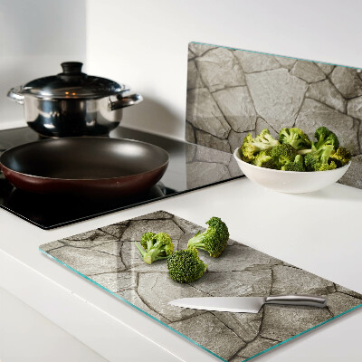 Glass kitchen board Stone mosaic in shades of brown