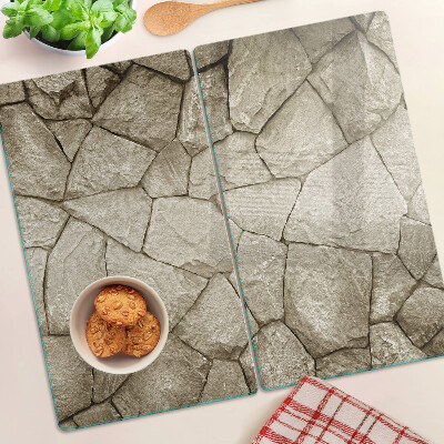 Glass kitchen board Stone mosaic in shades of brown