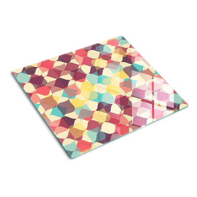 Glass chopping board Geometry of colored circles