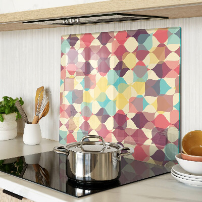 Glass chopping board Geometry of colored circles