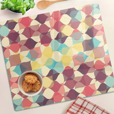 Glass chopping board Geometry of colored circles