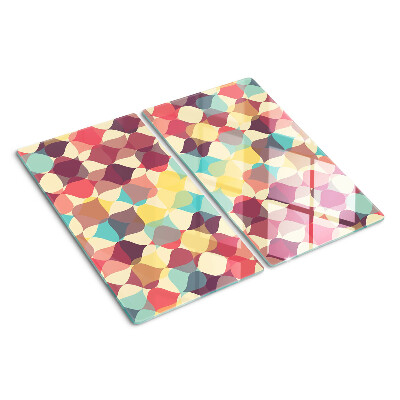 Glass chopping board Geometry of colored circles