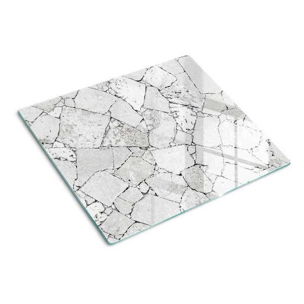 Glass kitchen board Cracked marble