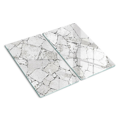 Glass kitchen board Cracked marble
