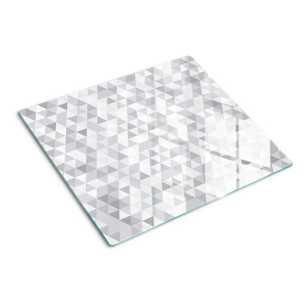 Glass kitchen board Triangle motif in shades of gray