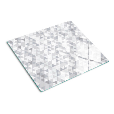 Glass kitchen board Triangle motif in shades of gray