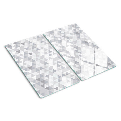 Glass kitchen board Triangle motif in shades of gray
