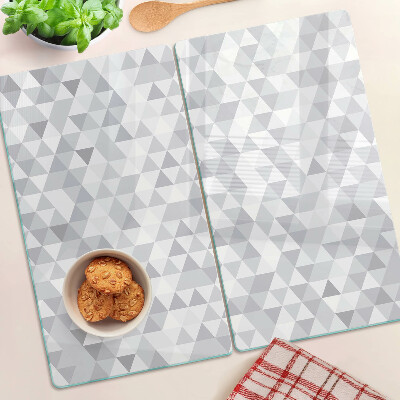 Glass kitchen board Triangle motif in shades of gray