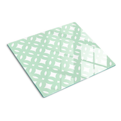 Glass chopping board Geometric patterns in pastel colors