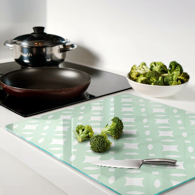 Glass chopping board Geometric patterns in pastel colors