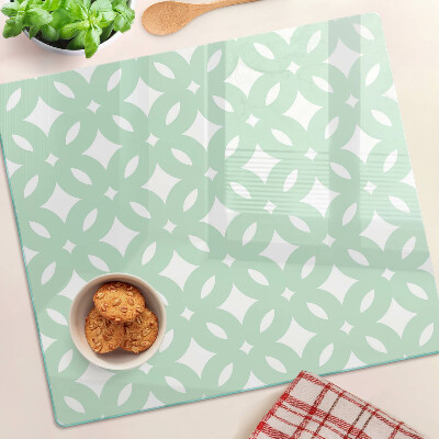 Glass chopping board Geometric patterns in pastel colors
